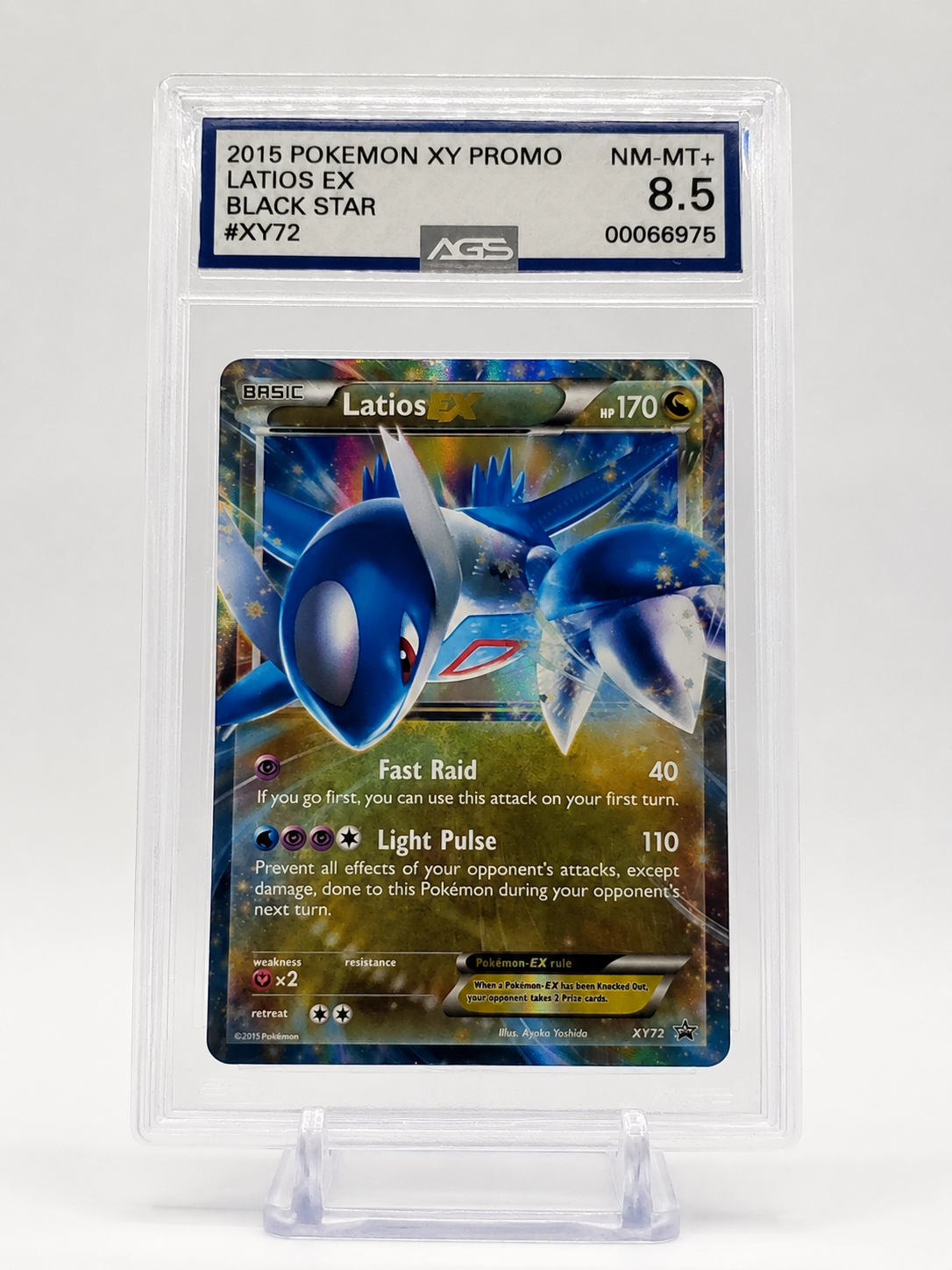 Latios EX XY72 Black Star Promo AGS 8.5 Graded Pokémon Card (2015 XY Promo)